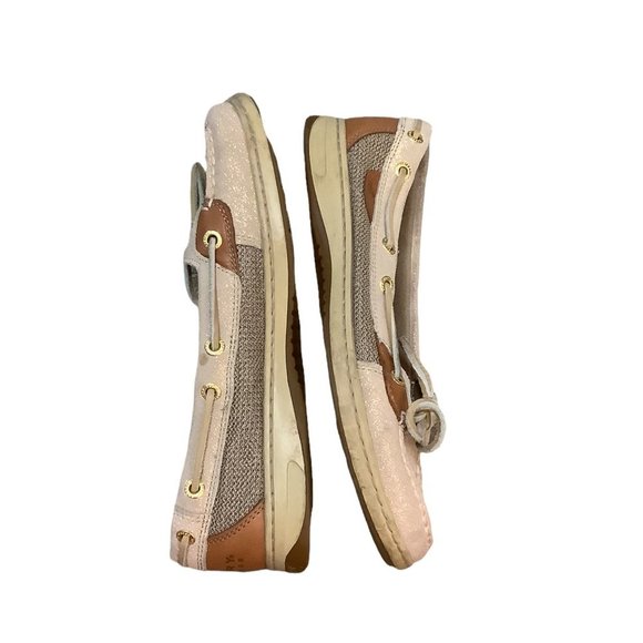 SPERRY Topsiders Tan & Gold Slip On Comfort Everyday Walking Shoe-Size 7.5 - Picture 13 of 14
